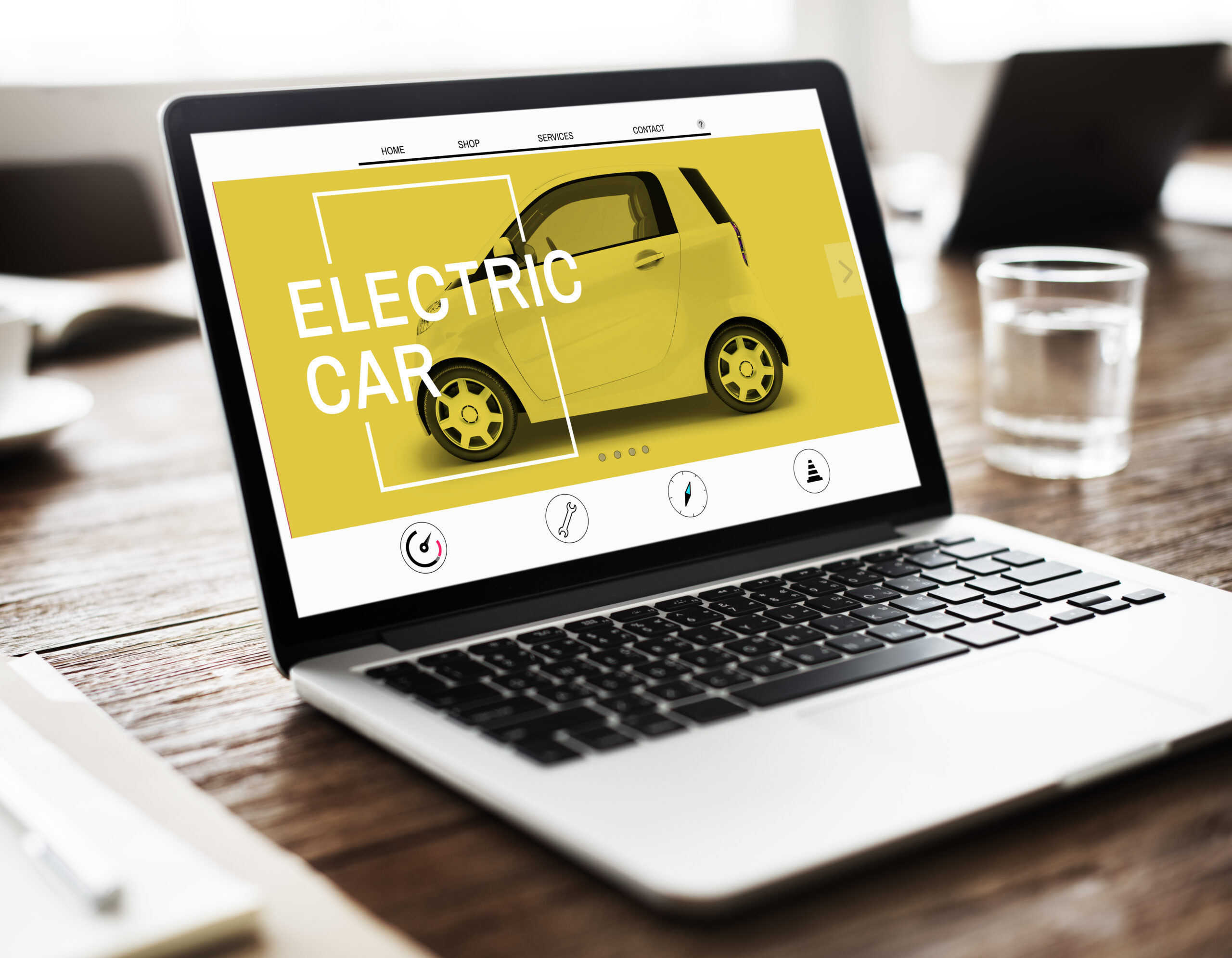 Electric Car Ecology Technology Save Energy Concept